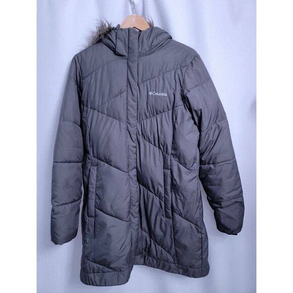 Columbia Snow Eclipse Fur Lined Hood Mid Jacket Women's size LARGE - Picture 1 of 8